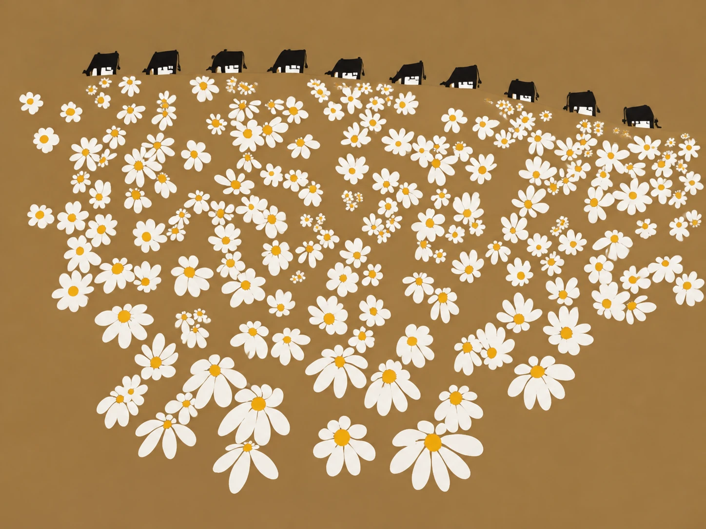AI-bearbetad presentation av Prästkragarnas dans – originalfoto finns på verkets sida